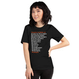 PSR R-Words Short-Sleeve Unisex T-Shirt - Black